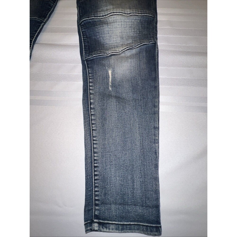 Kancan Moto Woman’s Skinny Stretch Blue Jeans Distressed Size W11/29 - Picture 3 of 11